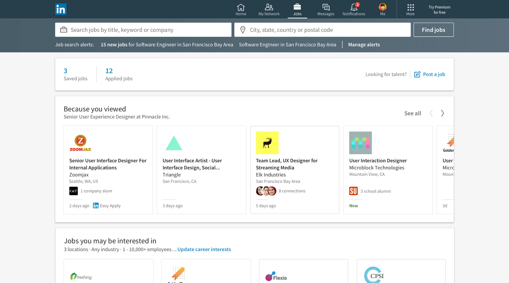 screenshot of LinkedIn for Business